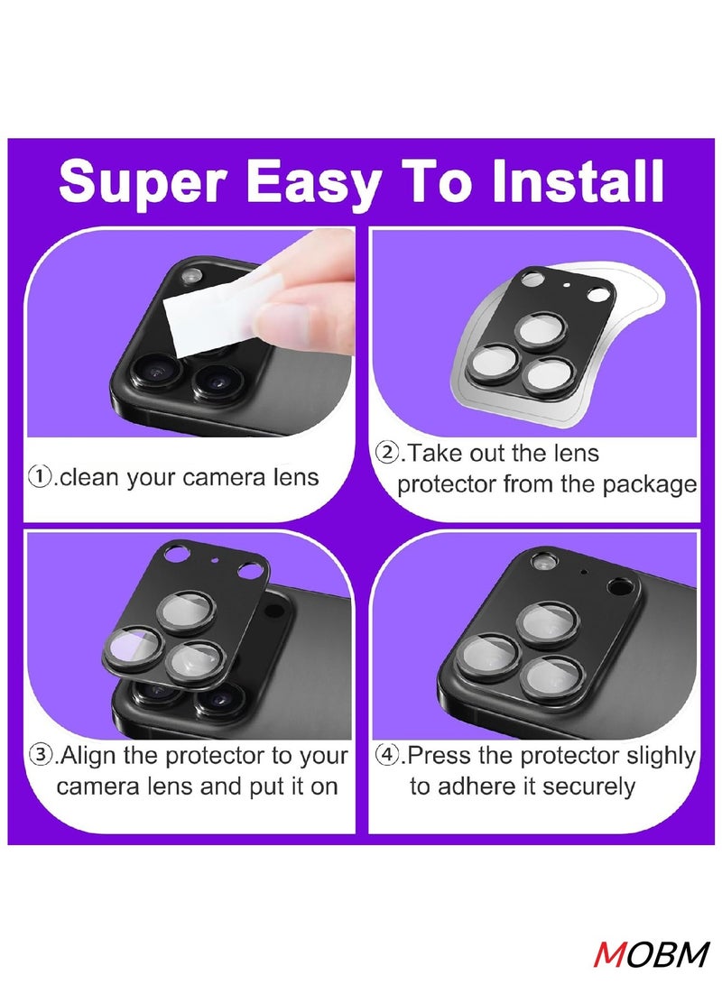 MOBM For iPhone 17 Pro max Camera Lens Protector Silver - Image 3